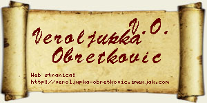 Veroljupka Obretković vizit kartica